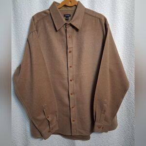 J. Peterman Beige 50% Cammel Hair And 50% Wool-Blend Shirt